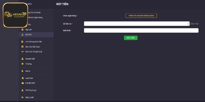 Chi tiết các bước hướng dẫn rút tiền Vegas79