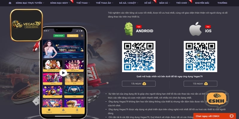 6 bước tải app Vegas79 dễ dàng