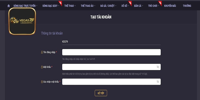 Nguyên nhân đăng ký Vegas79 luôn bị gián đoạn